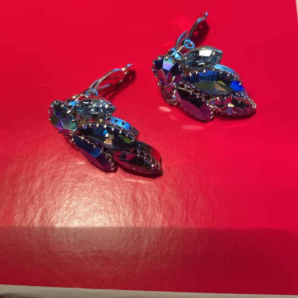 Stunning Sherman Clip On Assorted peacock Blue Earrings - Picture 5 of 8